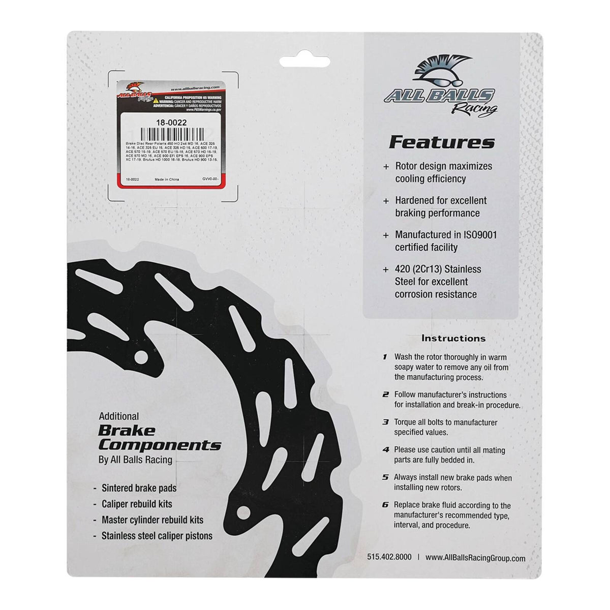Brake Disc Rear 18-0022