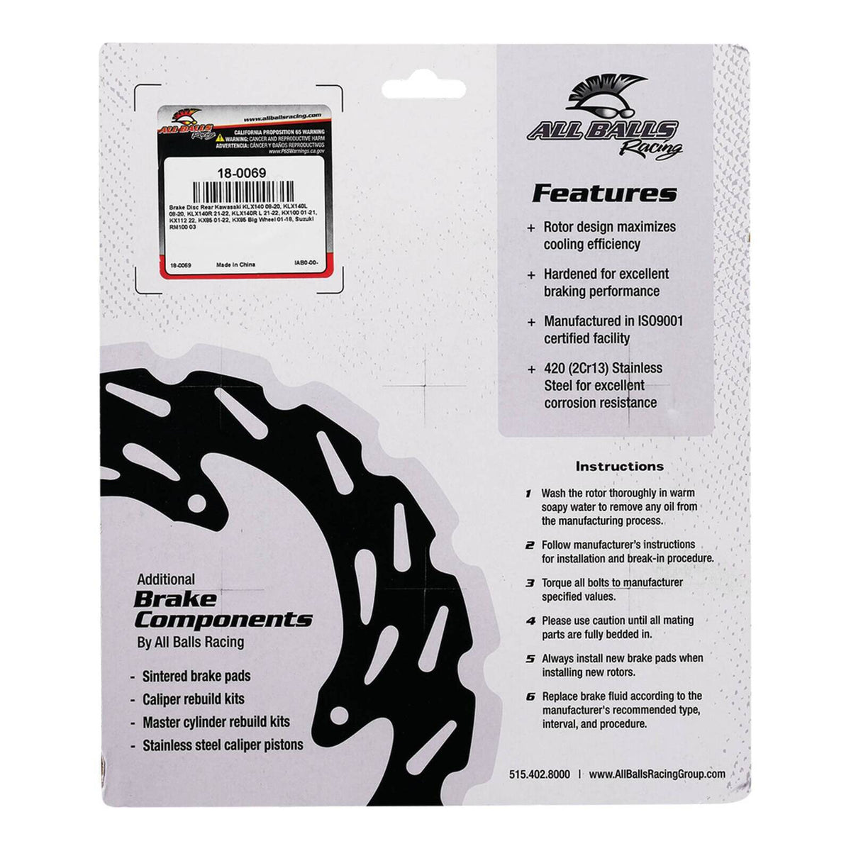 Brake Disc Rear 18-0069