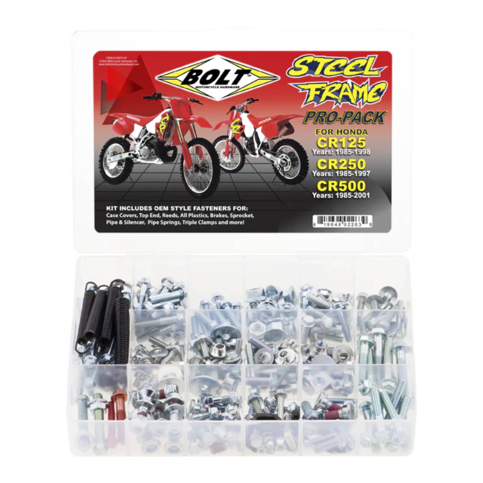 BOLT HONDA CR STEEL FRAME'85+ PRO PACK - 2 Stroke