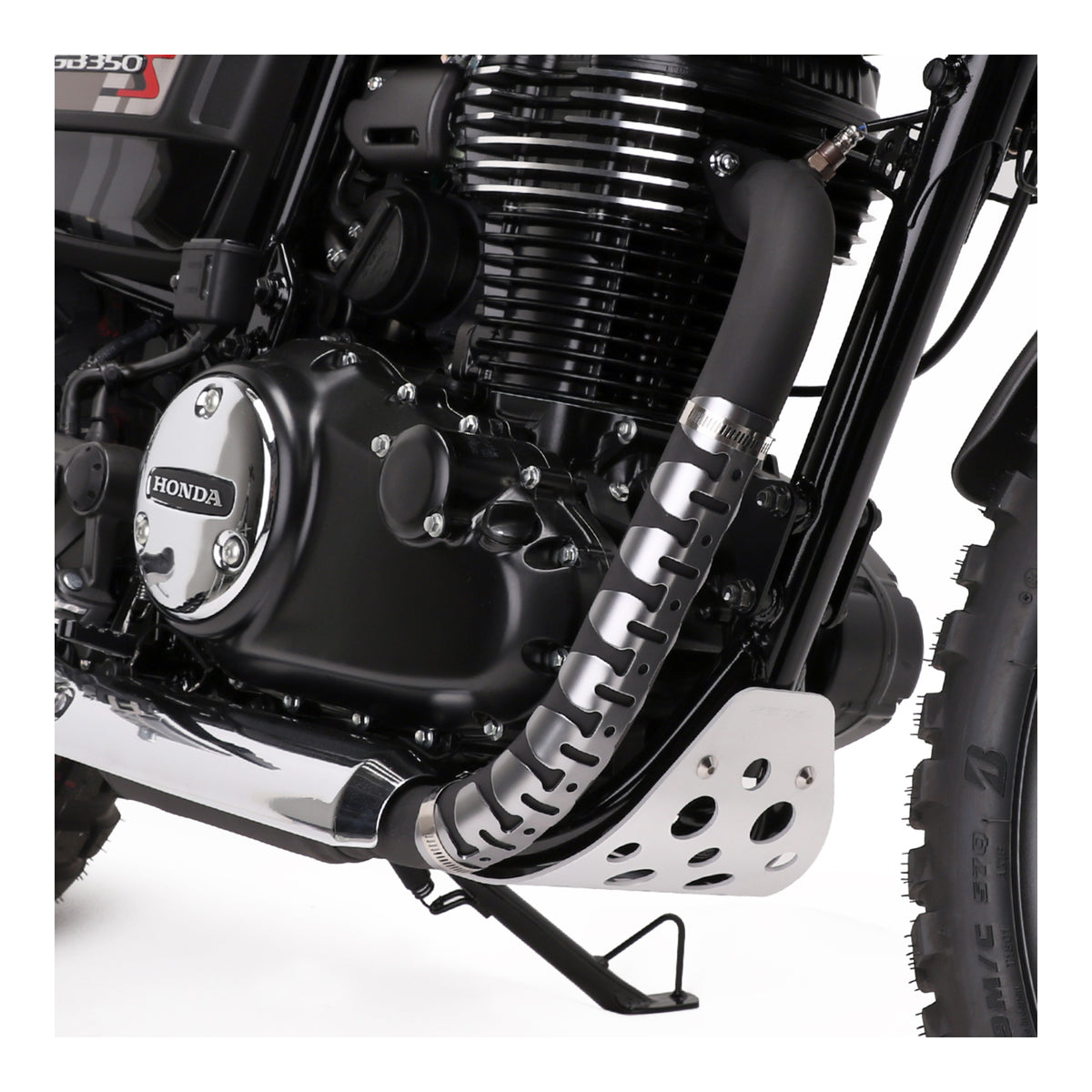 DRC Universal 4-Stroke Exhaust Pipe Guard - Titanium Color