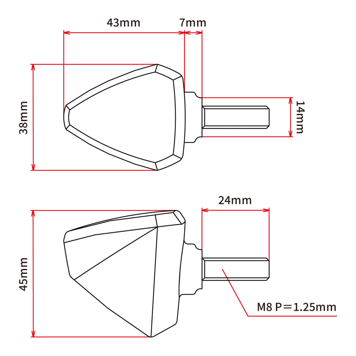 DRC 601 LED Flasher Lights (12V / Smoke / Pair)