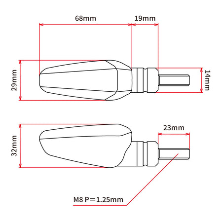 DRC 602 LED Flasher Lights (12V / Orange / Pair)
