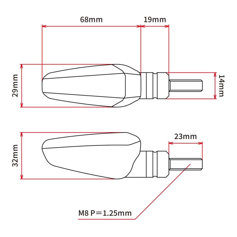 DRC 602 LED Flasher Lights (12V / Clear / Pair)