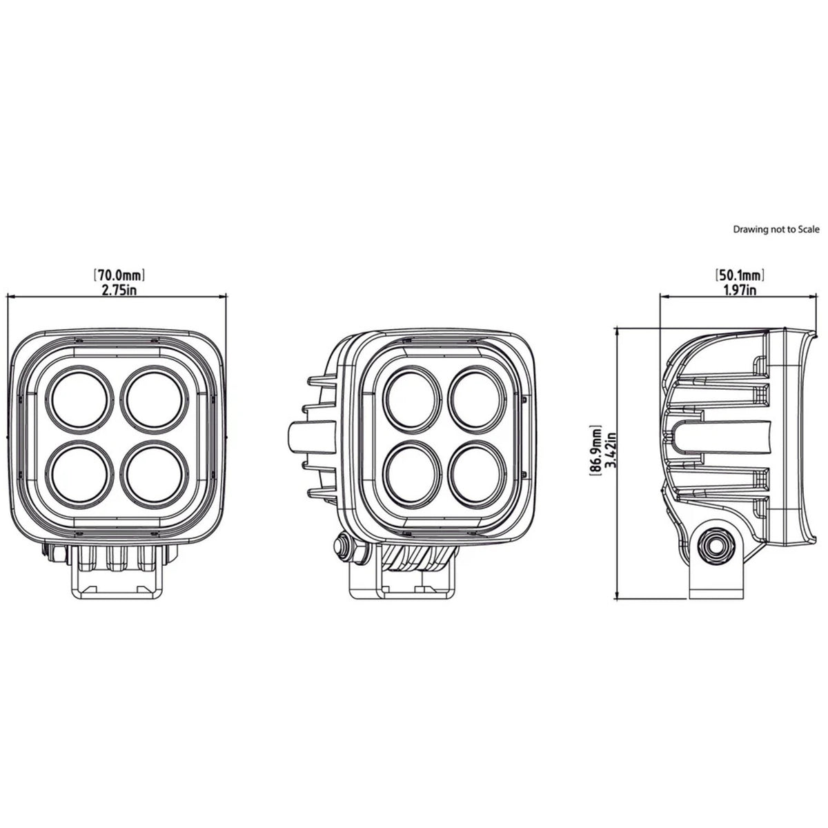 Denali S4 Led Light Pod - DataDim™ Technology - Single