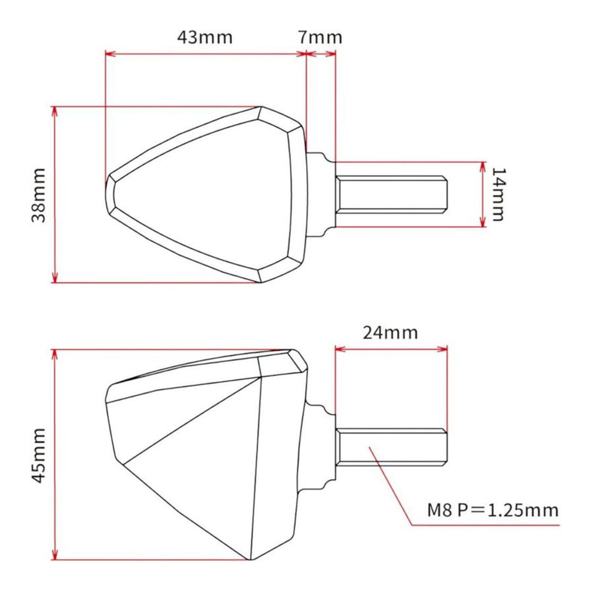 DRC 601 LED FLASHER 12V ORANGE 2PCS