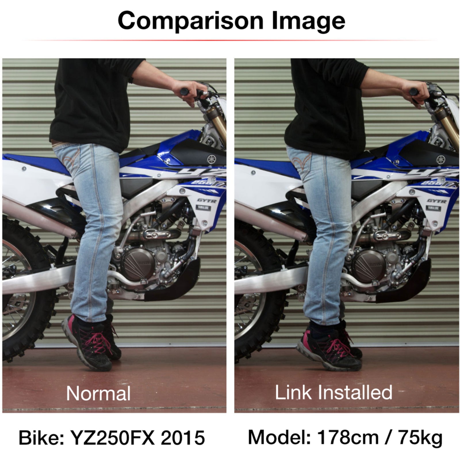 Zeta RSL-LowDown -32mm CRF450R '21-, CRF450RX '21- Red