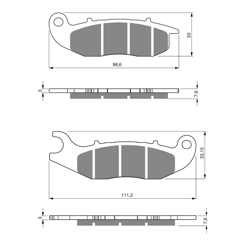 GOLDfren Brake Pads - S3 Sintered Sports