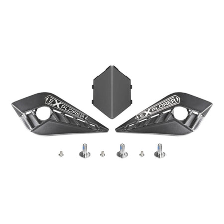 MX701 Carbon Cover Side Screw Peak - Matte Black