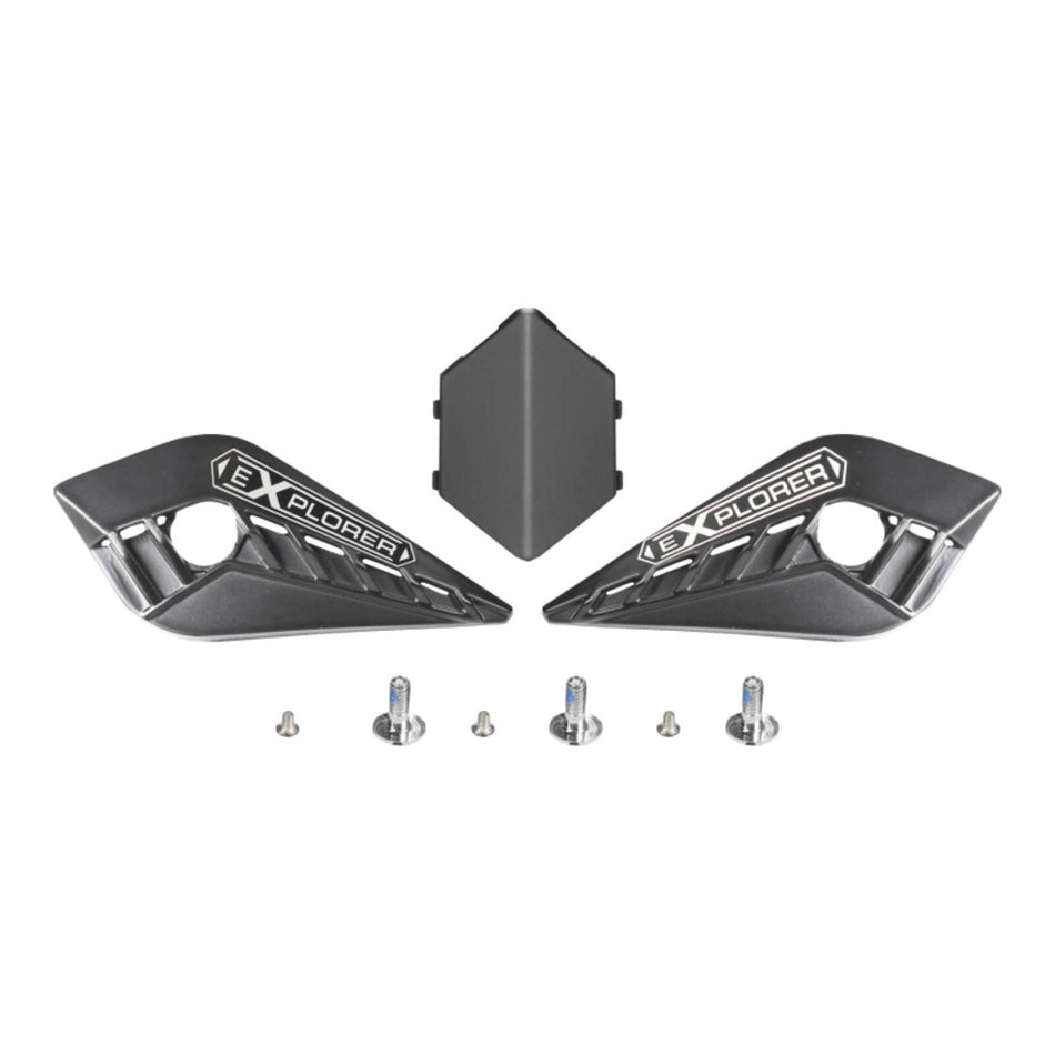 MX701 Carbon Cover Side Screw Peak - Matte Black