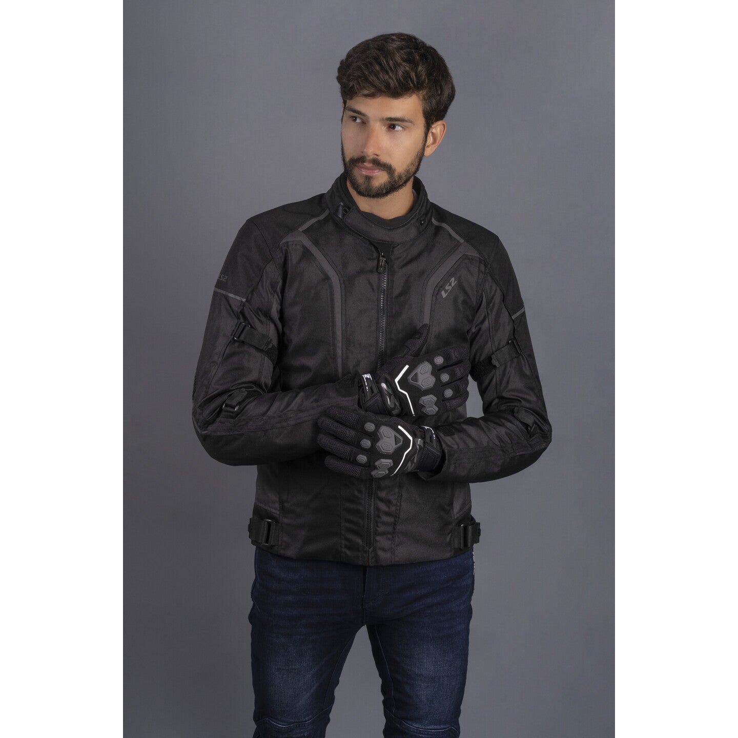LS2 Sepang Men's Jacket - Black / Dark Grey