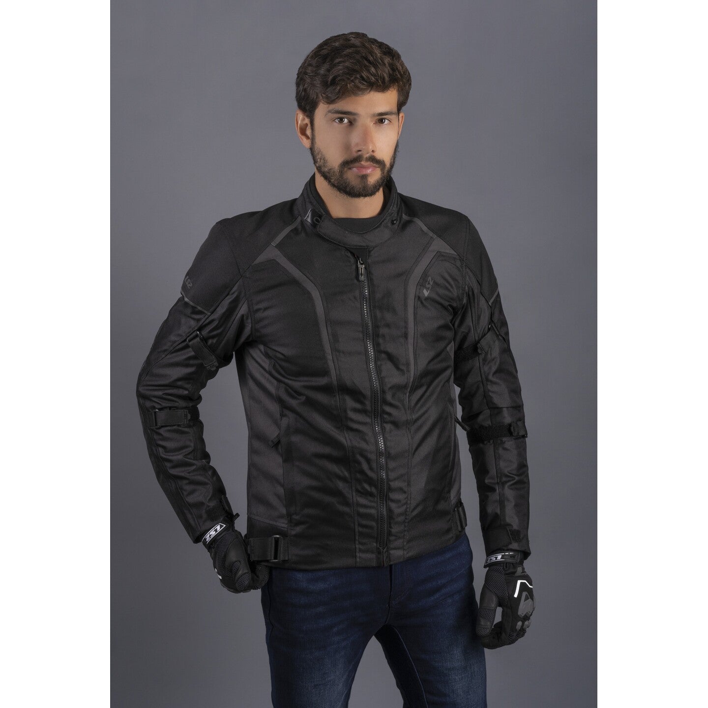 LS2 Sepang Men's Jacket - Black / Dark Grey