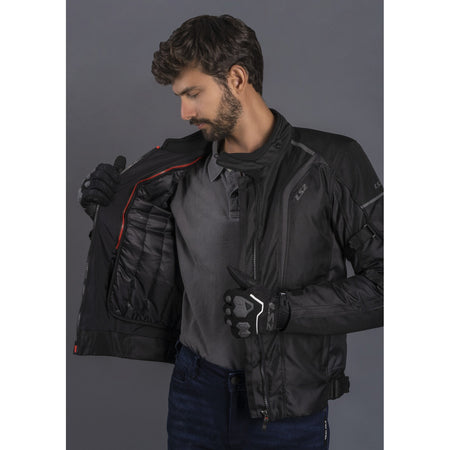 LS2 Sepang Men's Jacket - Black / Dark Grey