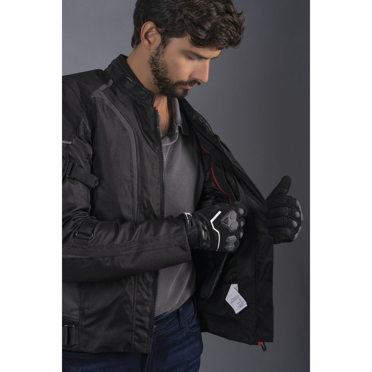 LS2 Sepang Men's Jacket - Black / Dark Grey