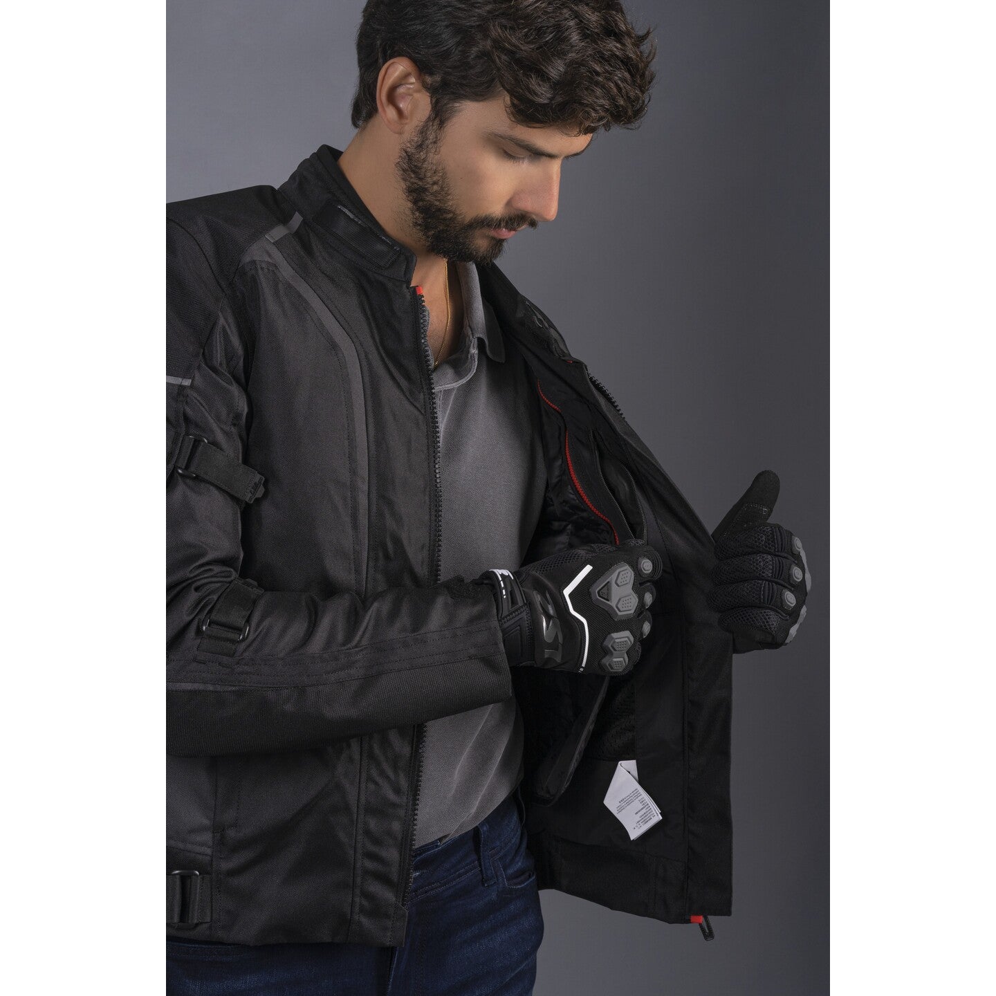 LS2 Sepang Men's Jacket - Black / Dark Grey