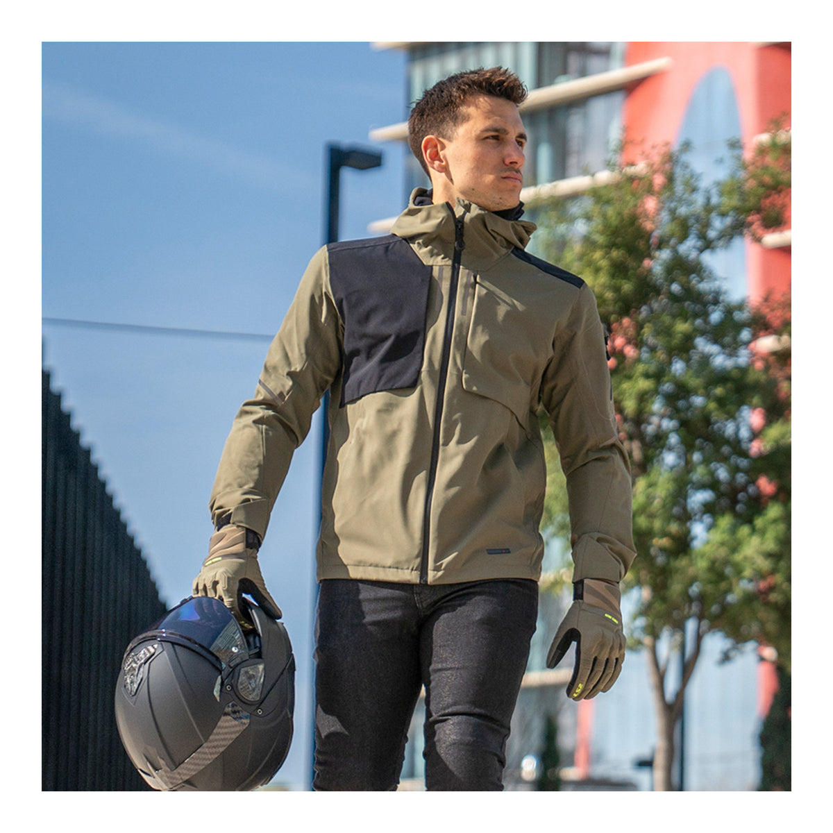 LS2 Axel Mens Jacket - Green/Black (L)