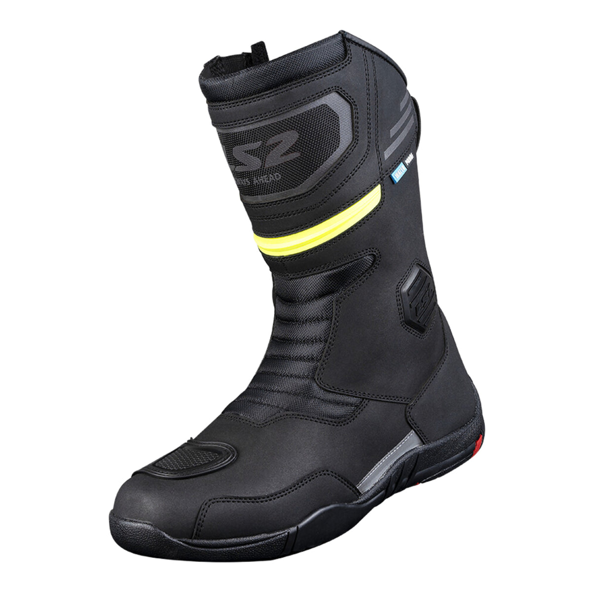LS2 Goby Men's Waterproof Boots - Black / Hi-Vis Yellow