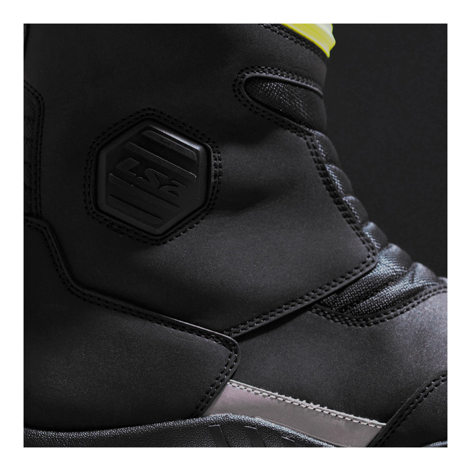 LS2 Goby Men's Waterproof Boots - Black / Hi-Vis Yellow