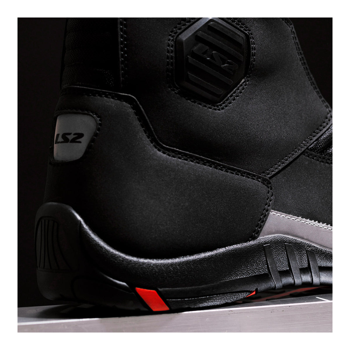 LS2 Goby Men's Waterproof Boots - Black / Hi-Vis Yellow
