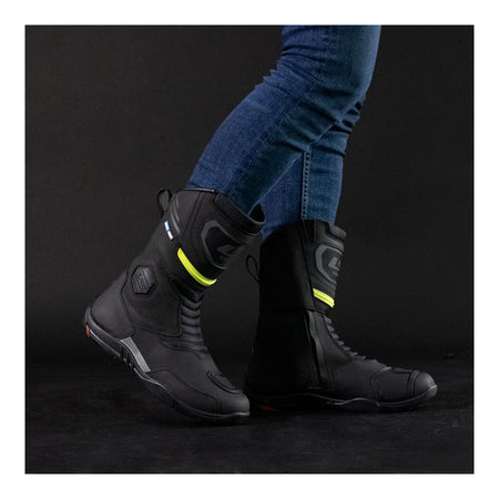 LS2 Goby Men's Waterproof Boots - Black / Hi-Vis Yellow