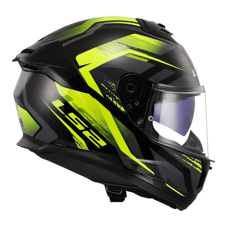 LS2 FF808 Stream II Fury - Black / Hi-Vis Yellow 06