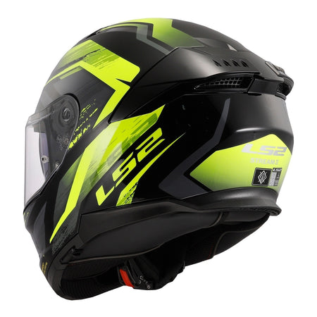 LS2 FF808 Stream II Fury - Black / Hi-Vis Yellow 06