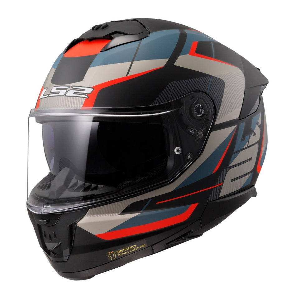 LS2 FF808 Stream II Road - Matte Black / Blue