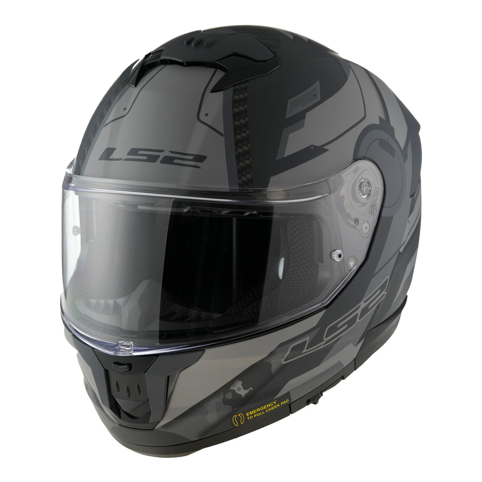 LS2 FF808 Stream II Shadow - Matte Titanium / Grey