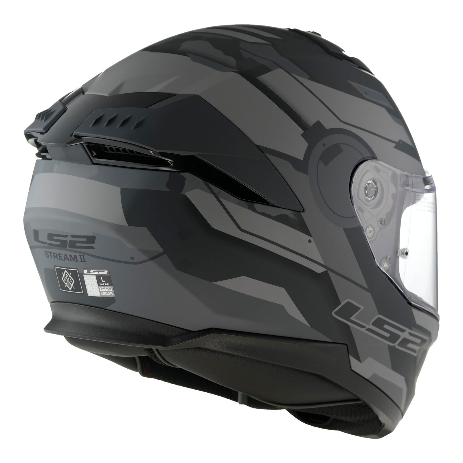 LS2 FF808 Stream II Shadow - Matte Titanium / Grey