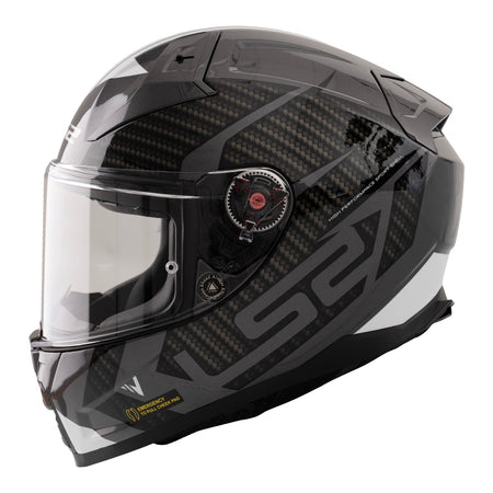 LS2 FF811 Vector II Splitter Helmets - Gloss Black / White 06