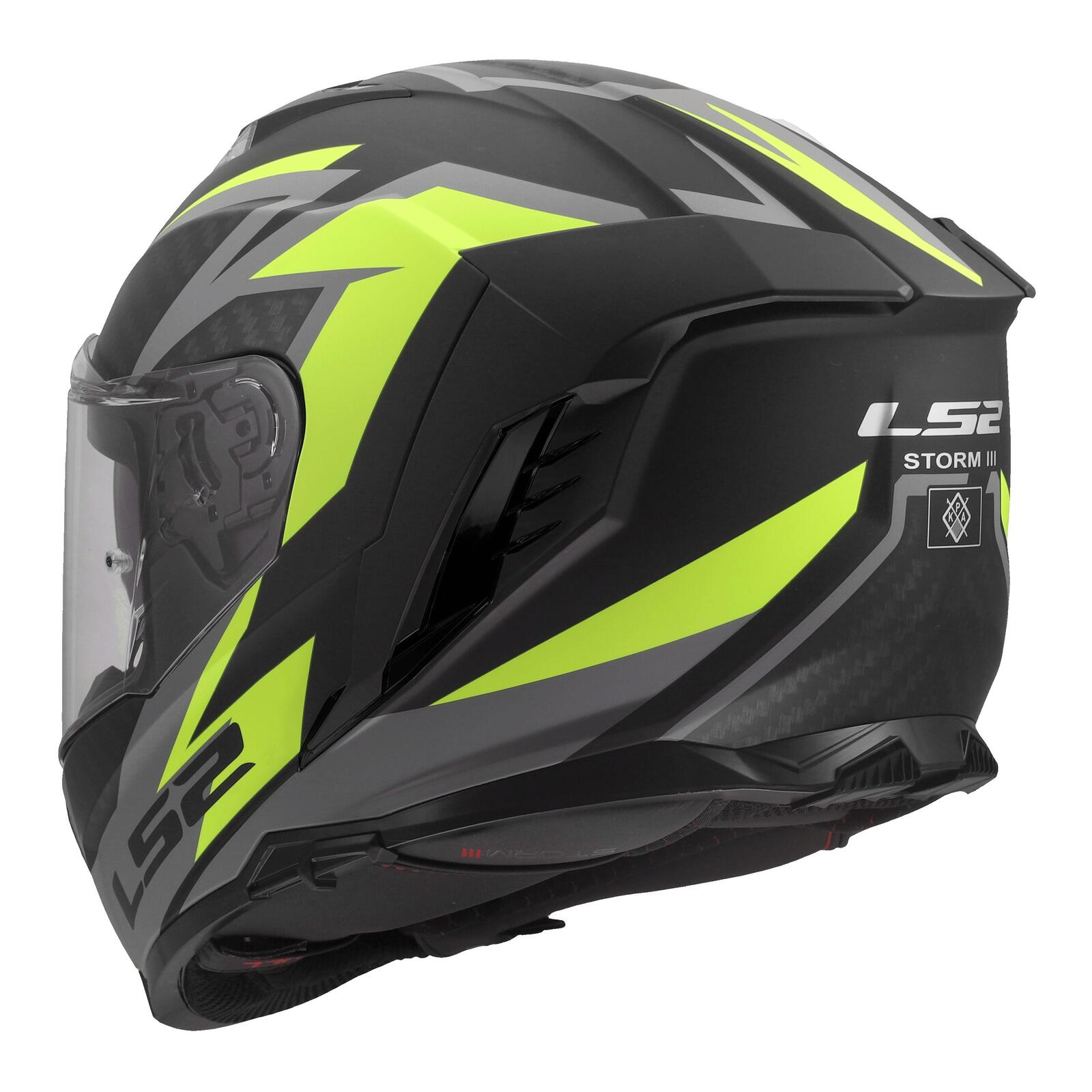 LS2 FF818 Storm III Dynamo Helmet - Black / Hi-Vis Yellow