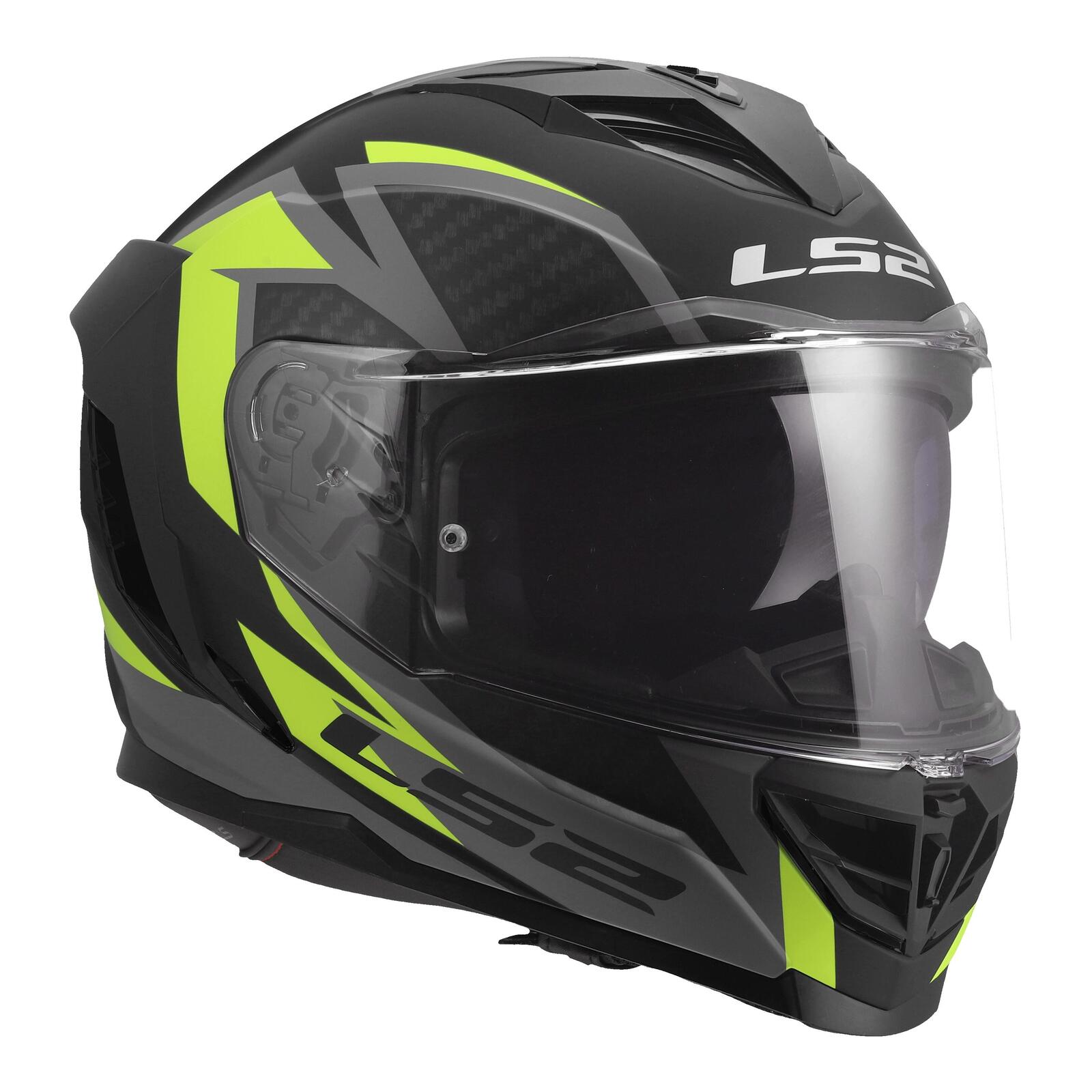 LS2 FF818 Storm III Dynamo Helmet - Black / Hi-Vis Yellow