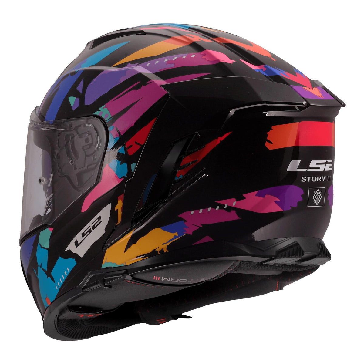 LS2 FF818 Storm III Kaos Helmet - Black / Purple