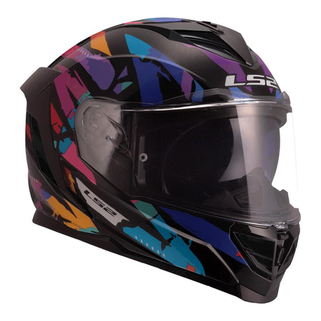 LS2 FF818 Storm III Kaos Helmet - Black / Purple