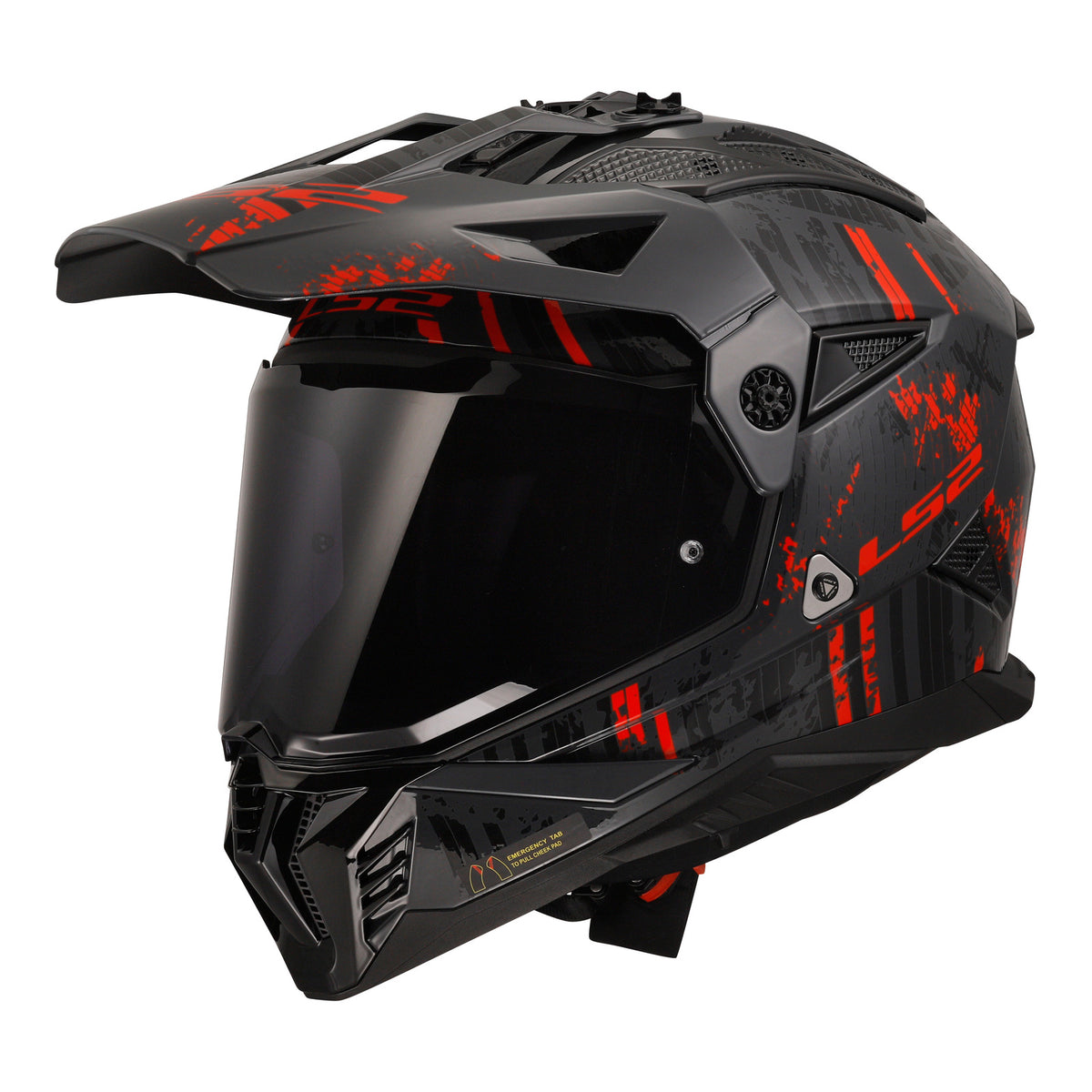 LS2 MX702 Pioneer II Crazy - Black / Grey / Red 06