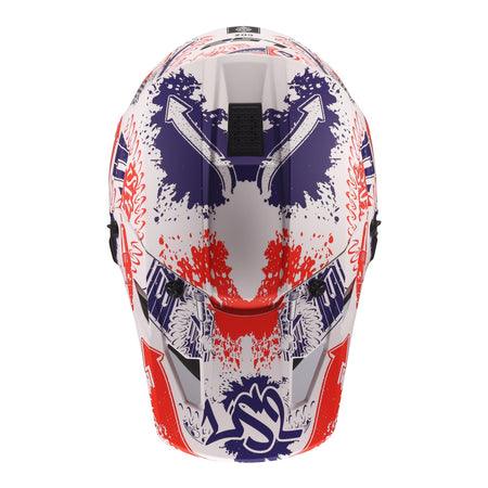 LS2 MX706J COZ Junior Helmet - Matte White / Red / Blue
