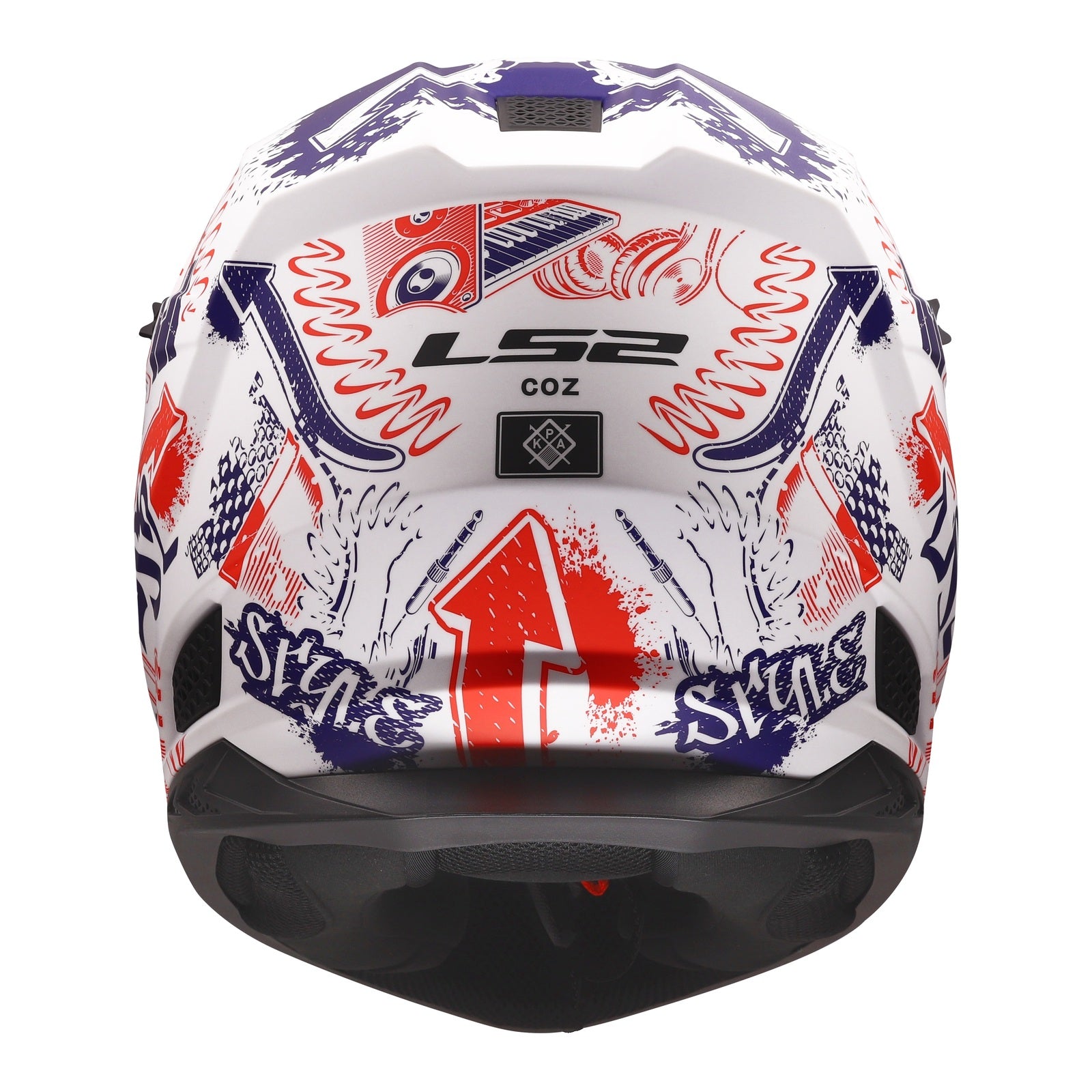 LS2 MX706J COZ Junior Helmet - Matte White / Red / Blue