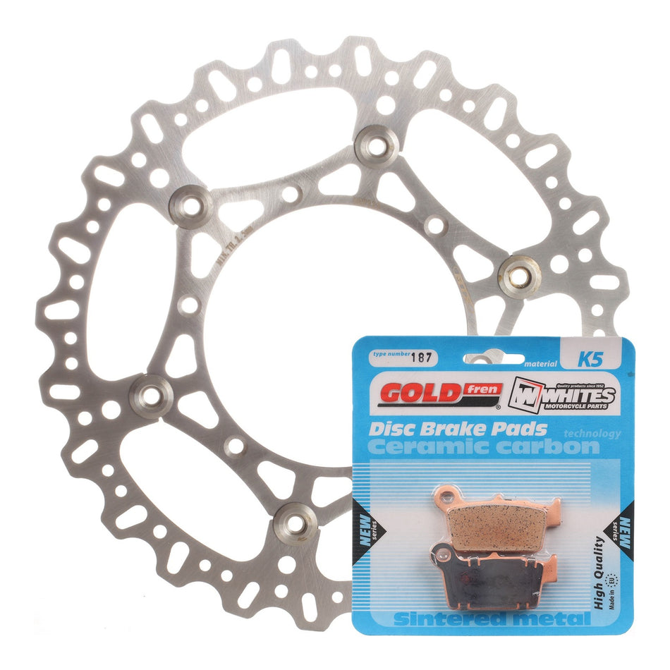 Brake Disc & Pad Front Kit - Yamaha WR250F '17-'20 - Wave