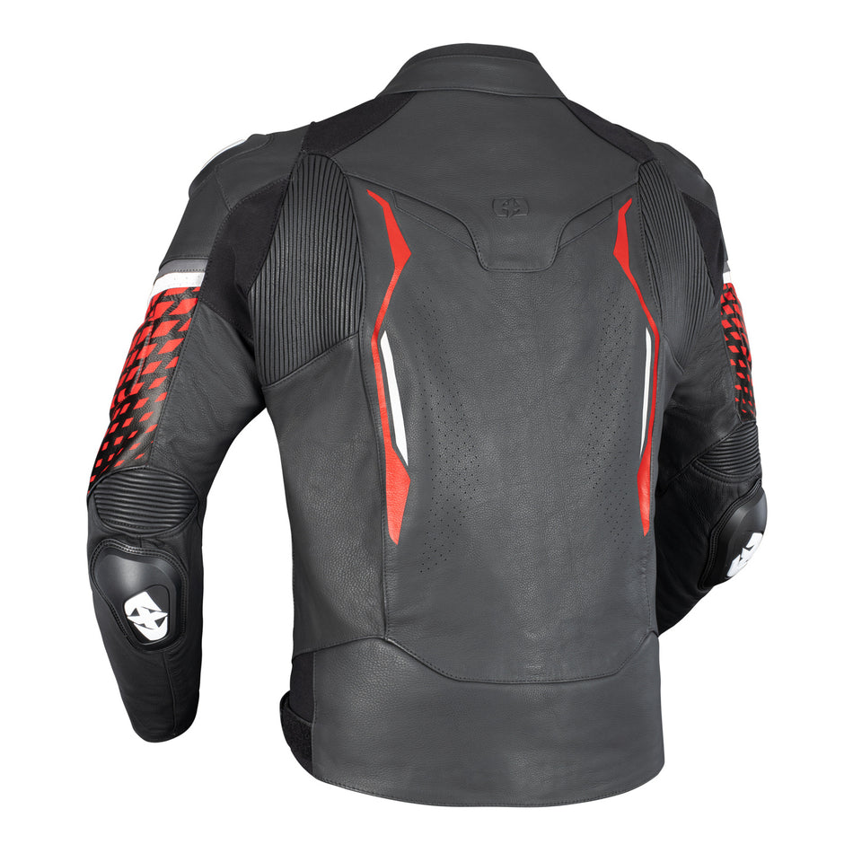 Oxford Nexus 1.0 Leather Men's Jacket - Black / Red