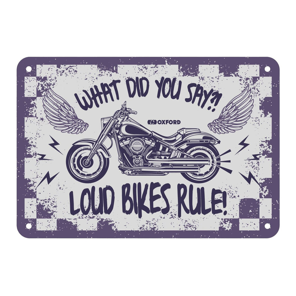 Oxford Garage Metal Sign: What Did You Say