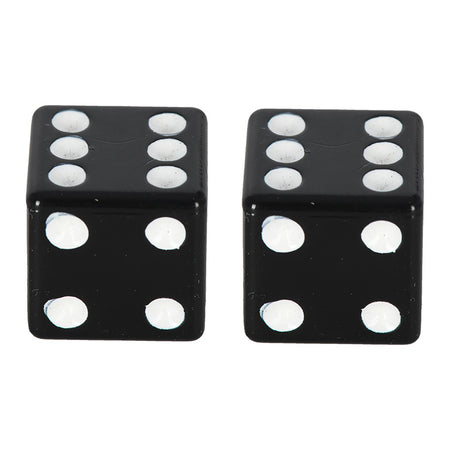 Oxford Lucky Dice Valve Caps - Black (Pair)