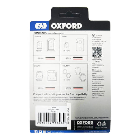 Oxford Indicator Leads Ducati