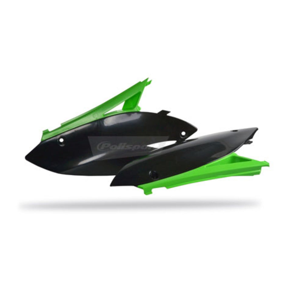 Polisport Side Panels Kawasaki KX250F ('09-'12) / KX450F ('09-'11) - Green / Bla