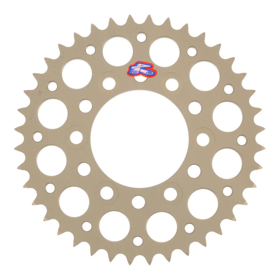 Renthal Sprocket Rear Silver 40T Alloy 7075 T6 Grooved Kawasaki