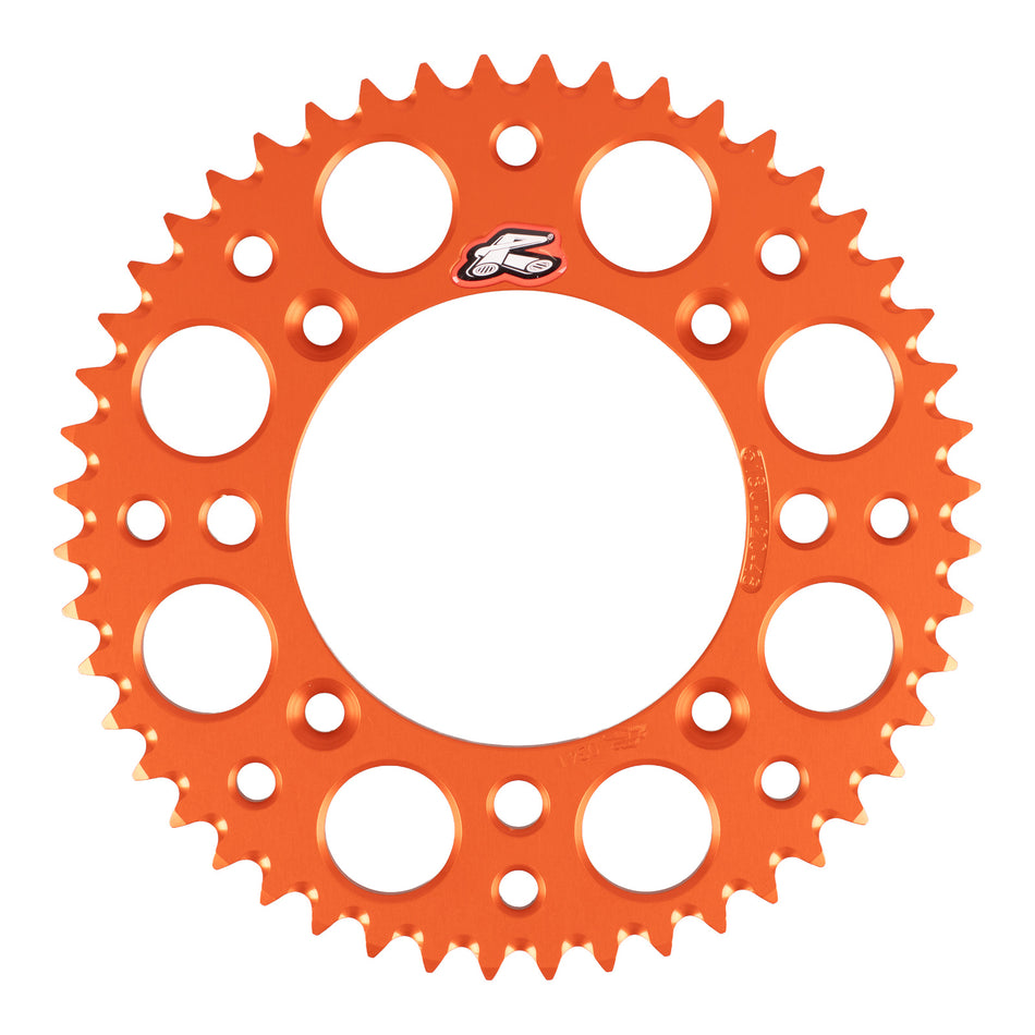 Renthal Rear Sprocket 48T Alloy 7075-T6 Grooved - Orange (KTM, Husqvarna)
