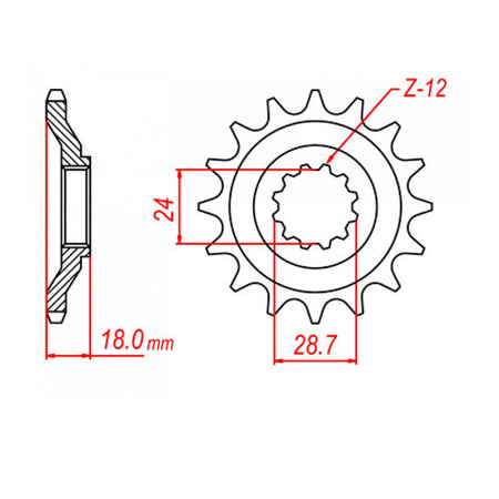 Sprocket Kit Honda XR600 '91- - 520KXZ 14/48
