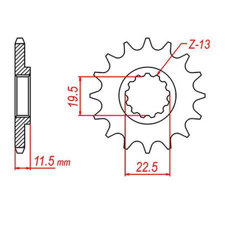 Sprocket Kit Suzuki DRZ125 / Kawasaki KLX125 Big Wheel - 428H 14/57