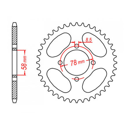 Sprocket Kit Suzuki GN125 - 428KRO 13/50