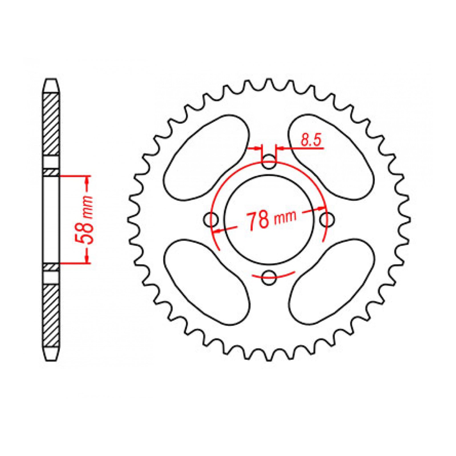 Sprocket Kit Suzuki GN125 - 428KRO 14/50
