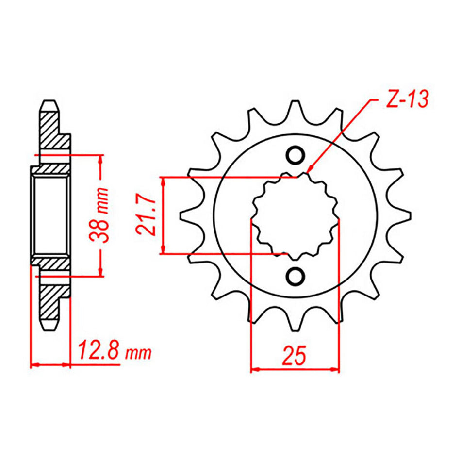 Sprocket Kit Kawasaki KLR650 '22-'24 X-Ring - Gold 15/43