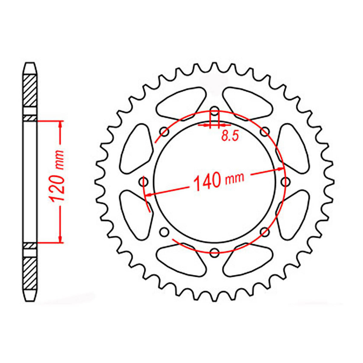 Sprocket Kit for Kawasaki KLR650 (2022–2024) - X-Ring Chain, 15/43